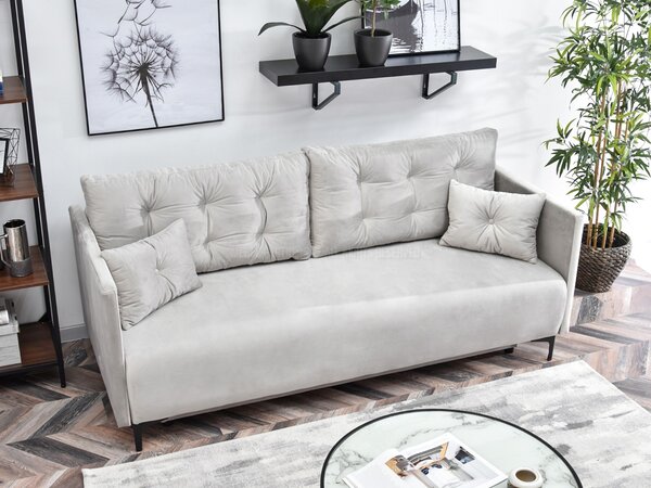 Pohovka dvousedačka Mastil (šedá + černá). Akce -16%