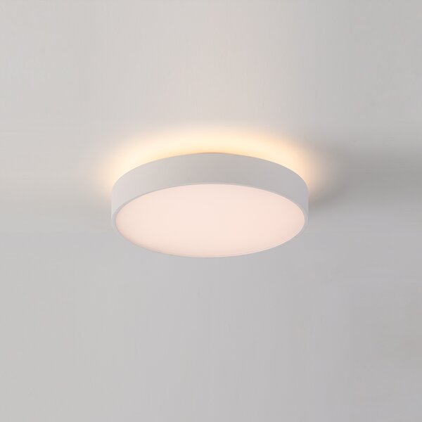 ACB Iluminacion Stropní LED svítidlo ROMA, ⌀ 40 cm, 40W + 5W, CRI90, CCT switch 2700-3000K Barva: Černá, Stmívání, řízení: ON/OFF (bez stmívání)