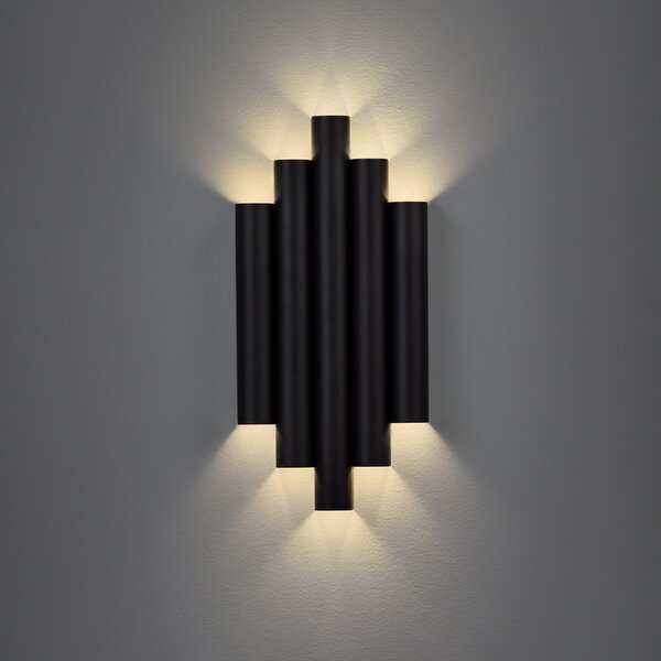 ACB Iluminacion Nástěnné LED svítidlo ROBIN, š. 15 cm, 21W, CRI90 Barva: Černá, Stmívání, řízení: DALI/PUSH