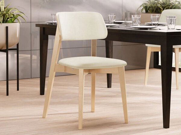 Kuchyňská židle s čalouněním CIBOLO 2 - buk / smetanová