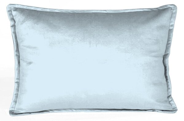 Světle modrý sametový polštář Velvet Atelier Terciopelo, 50 x 35 cm