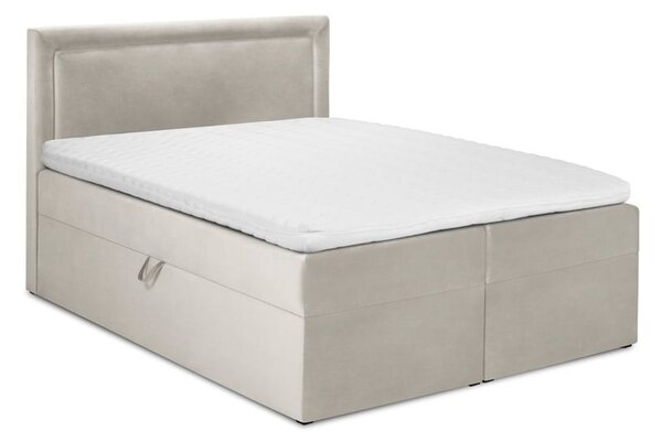 Béžová boxspring postel s úložným prostorem 180x200 cm Yucca – Mazzini Beds
