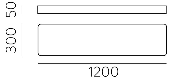 ACB Iluminacion Stropní LED svítidlo TURIN, š. 120 cm, 55W, CRI90 Teplota světla: 4000K - denní bílá, Stmívání, řízení: ON/OFF (bez stmívání)