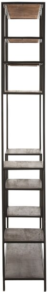 Tmavě hnědý dřevěný regál J-line Roni 119,5 x 30 cm