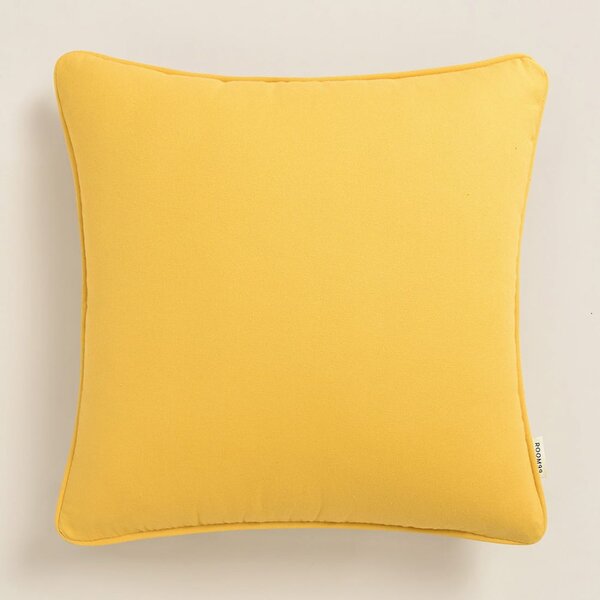 Elegantní povlak na polštář v hořčicově žluté barvě 40 x 40 cm