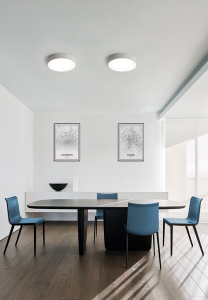 ACB Iluminacion Stropní LED svítidlo ISIA, 18W, ø 30 cm, CRI90, CCT switch 2700-4000K Barva: Černá, Stmívání a řízení: ON/OFF
