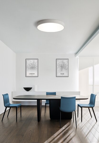 ACB Iluminacion Stropní LED svítidlo ISIA, 67W, ø 80 cm, CRI90, CCT switch 2700-4000K Stmívání, řízení: ON/OFF (bez stmívání), Baldachýn: Černá