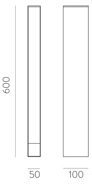 ACB Iluminacion Venkovní LED sloupek ADHARA, v. 60 cm, 6W, CRI80, IP65