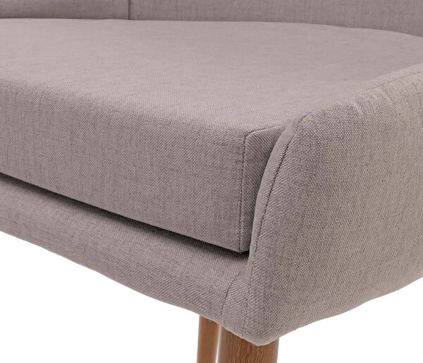 Sada 2 jídelních židlí HWC-O27, kuchyňská židle čalouněná židle, látka/textil (280g/m²) kov světle šedá