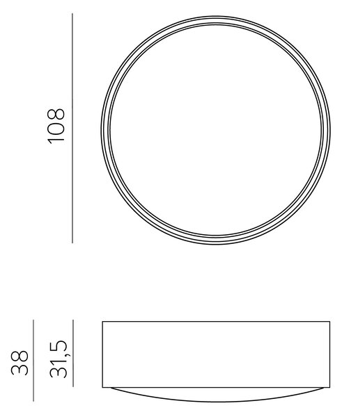 ACB Iluminacion Venkovní stropní LED svítidlo ANIA, ⌀ 108 mm, 1x6W, CRI80, IP65 Barva: Antracit
