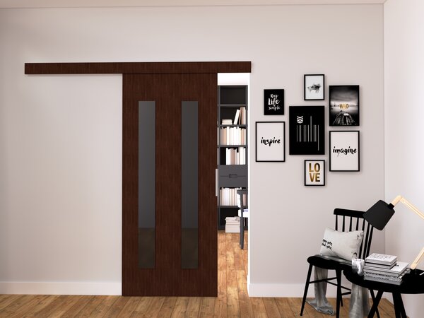 Posuvné dveře BARRET 8 - 96 cm, wenge