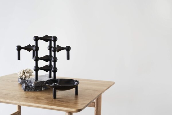 Designová miska se svícny STOFF Nagel Black