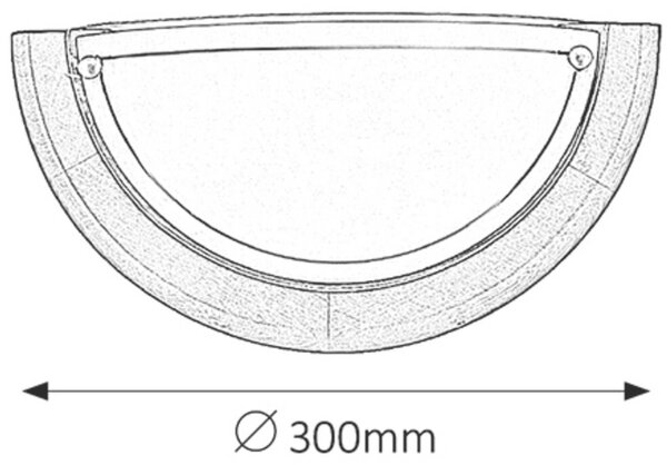 Rabalux Ufo nástěnné svítidlo 1x60 W dřevo-opálové sklo 5407
