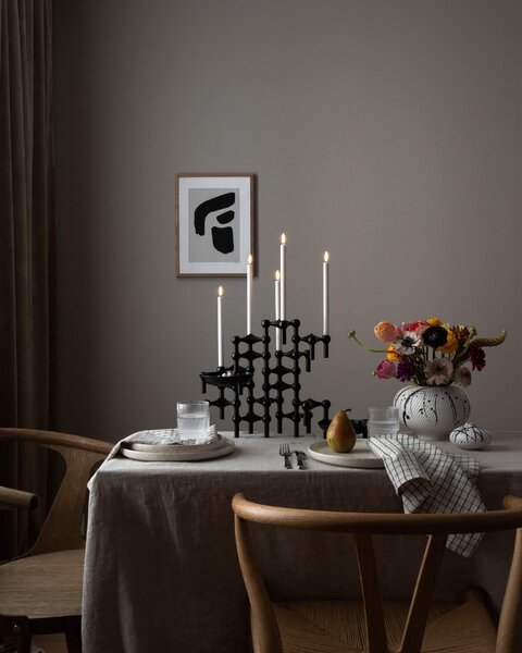 Designová miska se svícny STOFF Nagel Black