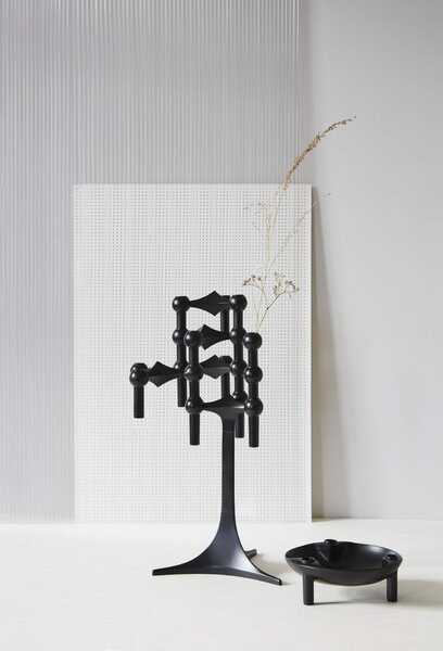 Designová miska se svícny STOFF Nagel Black