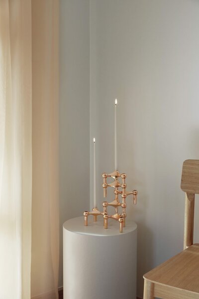 Designový svícen STOFF Nagel Rose Gold