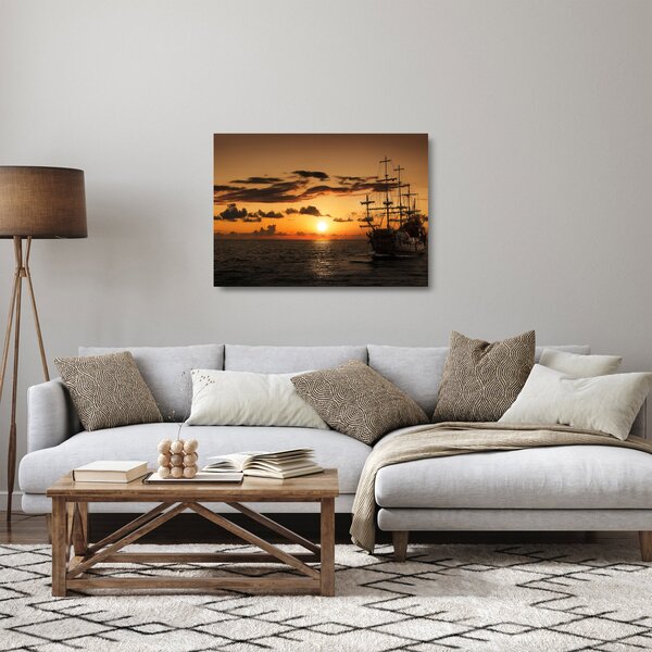 Skleněný obraz - Pirátská loď (70x50 cm)