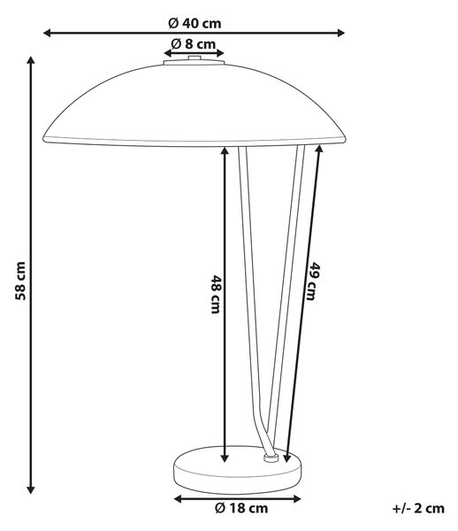 Stolní lampa DANTO Kov Černá