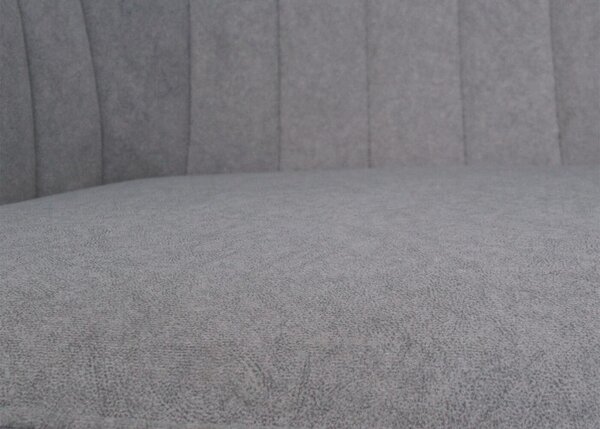 Sada 6 jídelních židlí HWC-L79, kuchyňská židle polohovací židle s područkami, otočná poloha v autě látka/textil světle šedá