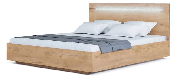 Manželská postel KAIA - 120x200, dub craft zlatý