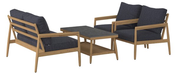 ZAHRADNÍ SEDACÍ SOUPRAVA 4dílné, kov, textil, kámen Ambia Garden - Online Only zahradní nábytek, Online Only