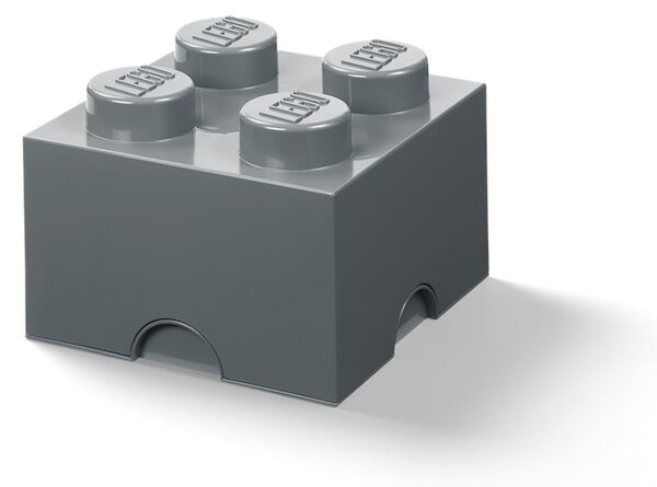 Dětský tmavě šedý úložný box LEGO® Square