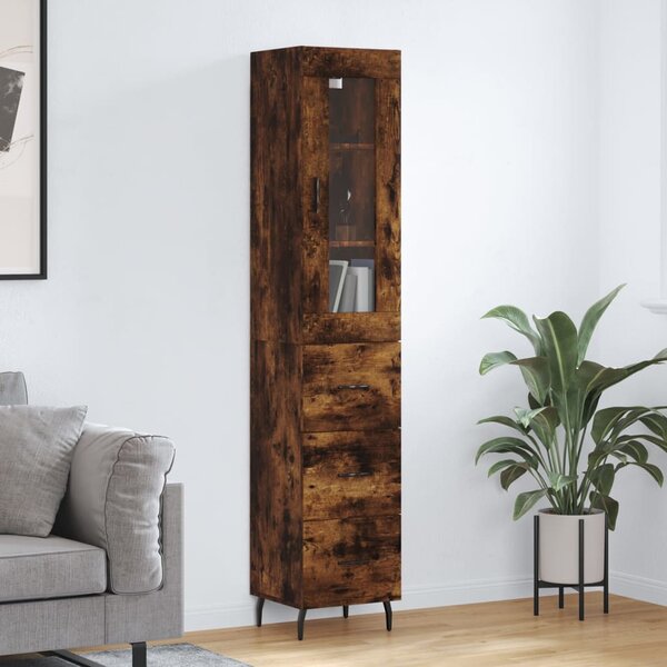 Skříň highboard kouřový dub 34,5 x 34 x 180 cm kompozitní dřevo 3199254