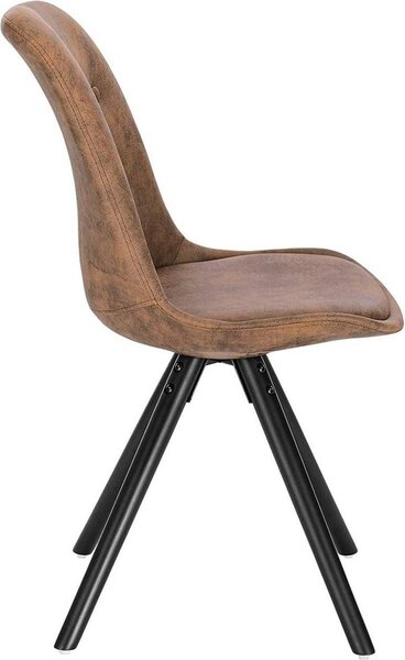 Návštěvnické židle Bolt Edge - sada 2 kusů - tmavě hnědá látka - dřevěné nohy - výška 46 cm