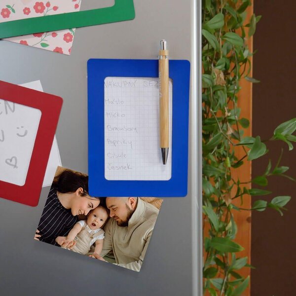 4Leaders Magnetický fotorámeček na lednici červený 10×15 cm