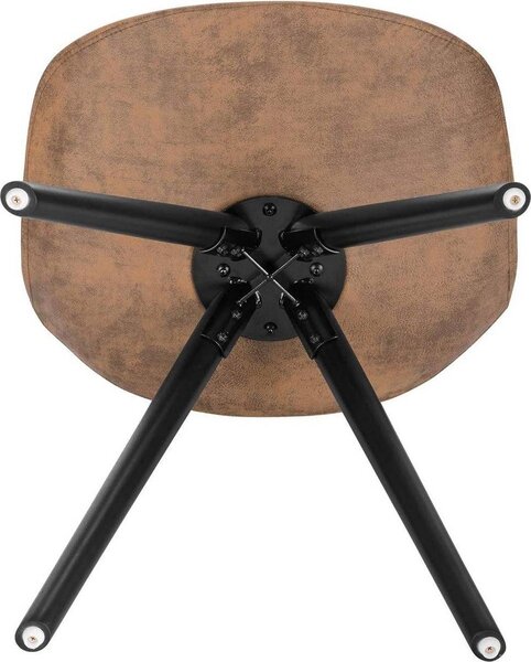 Návštěvnické židle Bolt Edge - sada 2 kusů - tmavě hnědá látka - dřevěné nohy - výška 46 cm