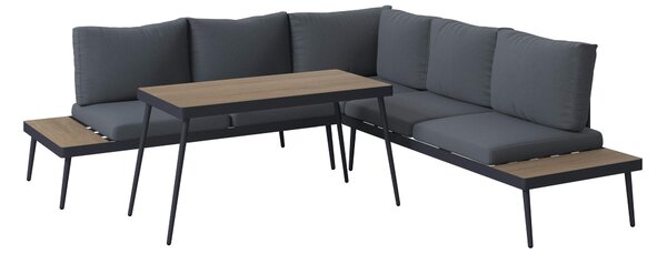 ZAHRADNÍ SEDACÍ SOUPRAVA 4dílné, kov, plast, textil Beldano - Online Only zahradní nábytek, Online Only