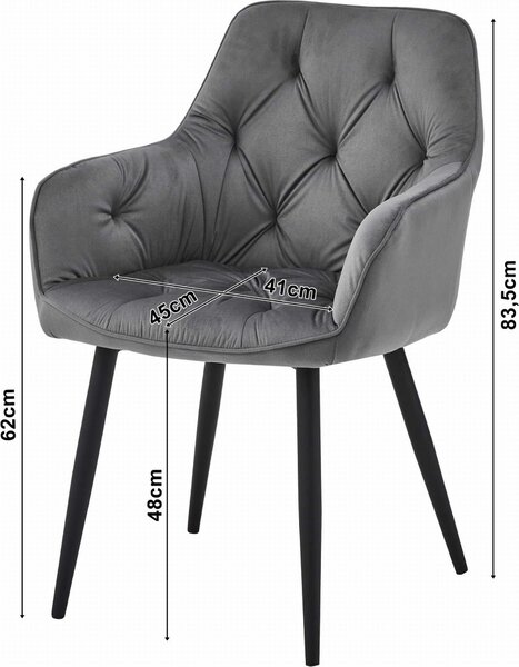Židle Valora JORK tmavě béžová x1 - Tmavě béžová židle se sofistikovaným designem