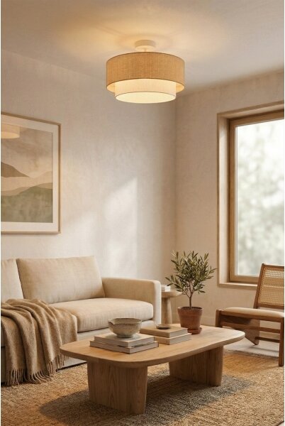 Brilagi - LED Přisazený lustr BOHO ECO 1xE27/10W/230V pr. 40 cm béžová/krémová