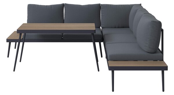 ZAHRADNÍ SEDACÍ SOUPRAVA 4dílné, kov, plast, textil Beldano - Online Only zahradní nábytek, Online Only