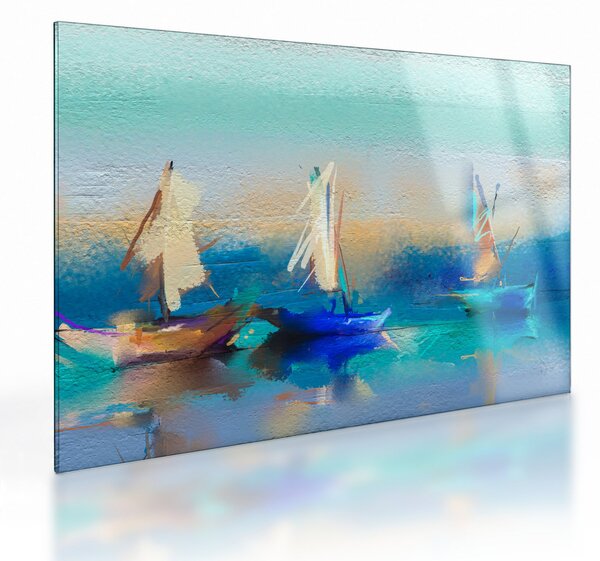 Skleněný obraz - Obraz krajiny, malba (70x50 cm)