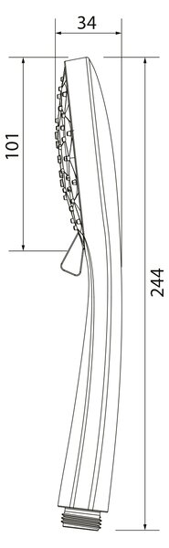 Sapho Sapho, Ruční masážní sprcha, 4 režimy, průměr 101mm, ABS/černá mat, 1204-02B