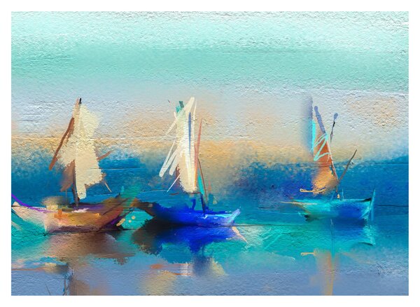 Skleněný obraz - Obraz krajiny, malba (70x50 cm)