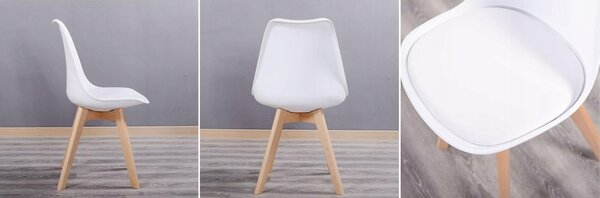 Ekspand | Židle DSW SKY - šedá - čalouněná - skandinávský design - pohodlná a stylová