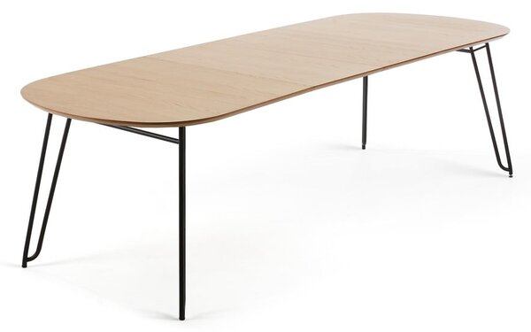Rozkládací jídelní stůl v dekoru dubu v přírodní barvě 90x140 cm Novac – Kave Home