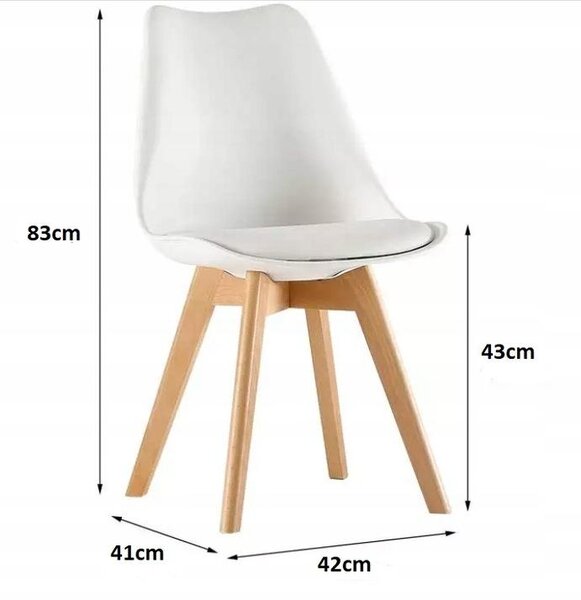 Ekspand | Židle DSW SKY - šedá - čalouněná - skandinávský design - pohodlná a stylová
