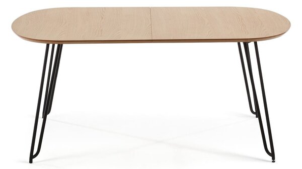 Rozkládací jídelní stůl v dekoru dubu v přírodní barvě 90x140 cm Novac – Kave Home