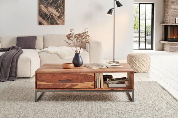 KONFERENČNÍ STOLEK, antracitová, přírodní barvy, dřevo, 60/120/38 cm MID.YOU - Konferenční stolky, Online Only