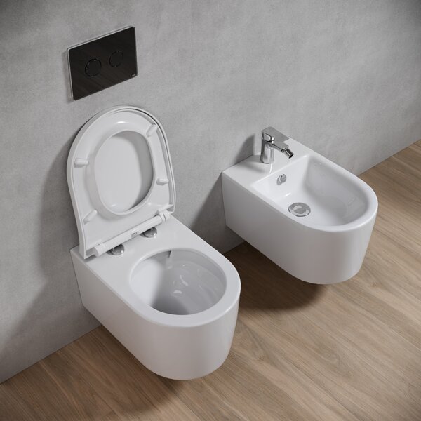 Cersanit Inverto sada wc s mísou a sedátkem závěsná bez splachovacího kruhu bílá S701-432