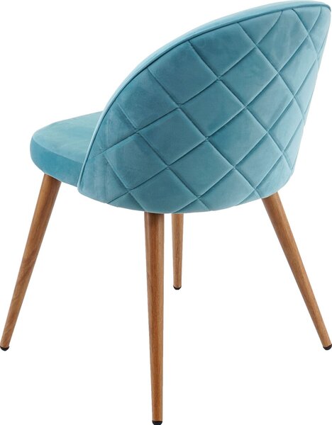 Sada 6 jídelních židlí HWC-D53, židle Kuchyňská židle, Retro 50. léta Design Velvet tyrkysová