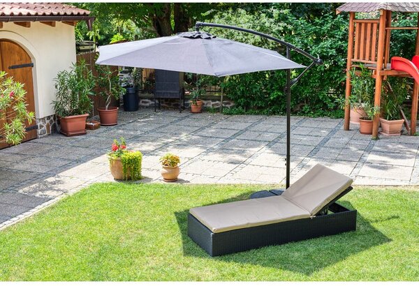 Černý slunečník ø 300 cm Happy Sun – Bonami Essentials