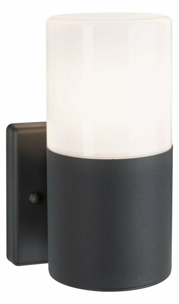 PAULMANN Venkovní nástěnné svítidlo Tubs IP44 kruhové 105x123mm max. 15W 230V šedá mat kov/umělá hmota