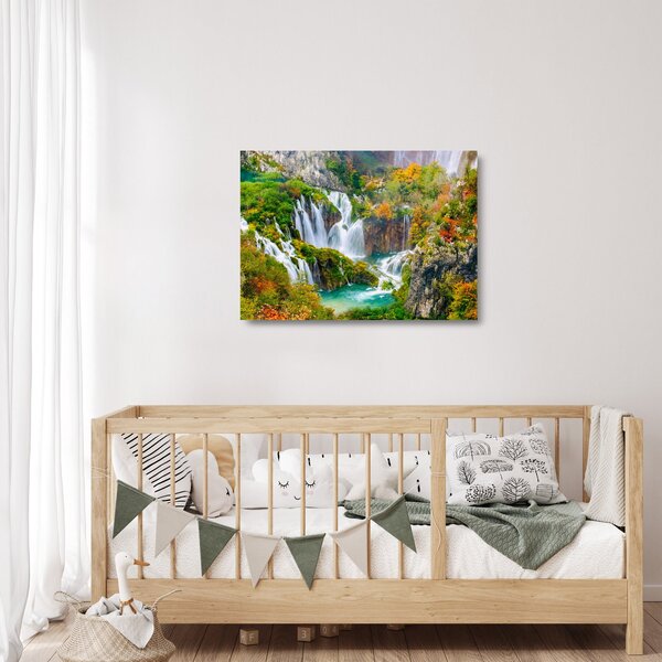 Skleněný obraz - Národní park Plitvická jezera (70x50 cm)