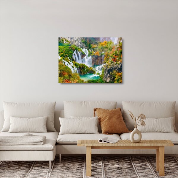 Skleněný obraz - Národní park Plitvická jezera (70x50 cm)