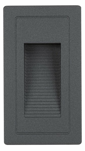 PAULMANN Venkovní vestavné svítidlo do zdi High LED černá IP44 4W 230V teplá bílá 105x60mm 943.82