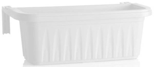 BAMA Závěsný truhlík na zábradlí RONDINE, 50cm, sada 2ks Barva: bílá